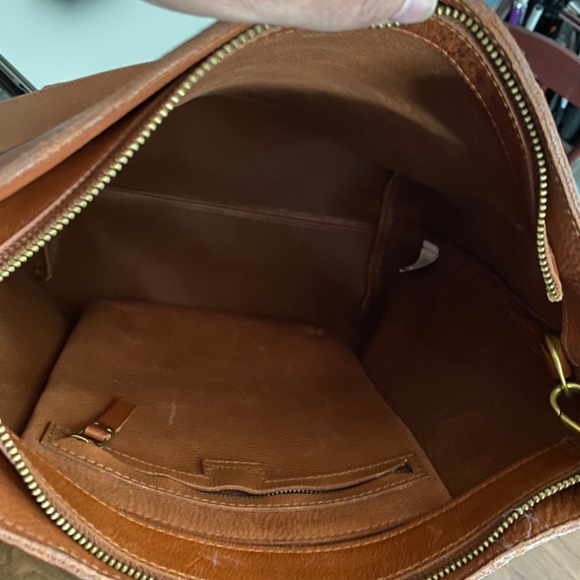 Madewell Brown Leather  Tote bag - Picture 4 of 6